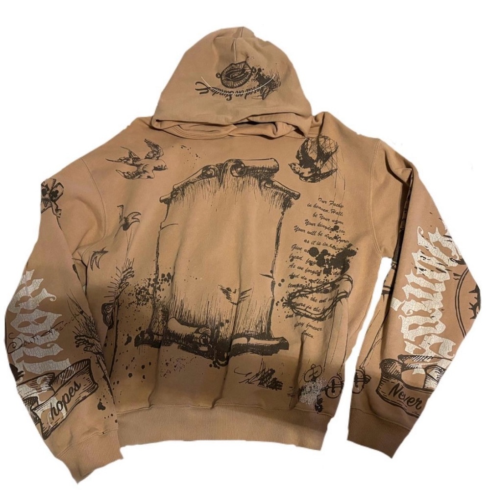 Cactus Packs Jesus Graphic Print Hoodie